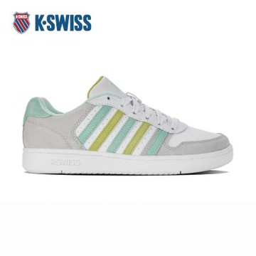K-SWISS 經典運動鞋 COURT PALISADES 休閒 女鞋 白綠色 96931-960-M