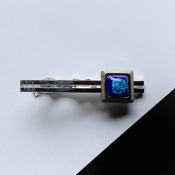 Leaf Chirashi【Sapphire藍寶石】景泰藍領帶夾純銀Leaf Leaf景泰藍