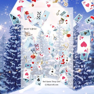紅心皇後、墜落撲克牌、PET