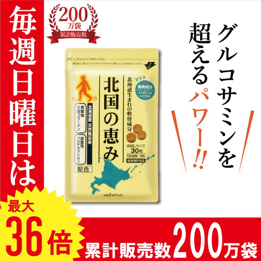 北国の恵み 30粒 約10日分 プロテオグリカン サプリ サプリメント グルコサミン コンドロイチン と好相性 2型コラーゲン 通販  LINEポイント最大0.5%GET | LINEショッピング