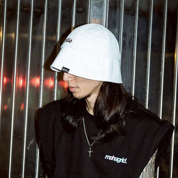 雜訊LOGO圓頂漁夫帽