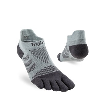 INJINJI 女 Ultra Run終極系列五趾隱形襪 (石板灰) - WAA66 | 吸濕排汗 避震緩衝  推薦女生