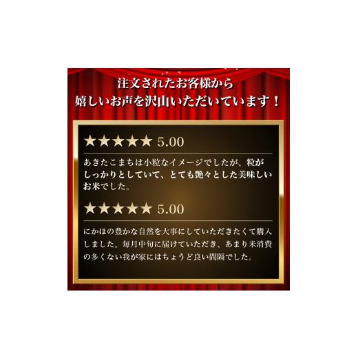 ふるさと納税 秋田県 にかほ市 米 定期便 5kg 4ヶ月 令和5年 あきたこまち 5kg×4回 計20kg 精米 白米 ※毎年11月より新米