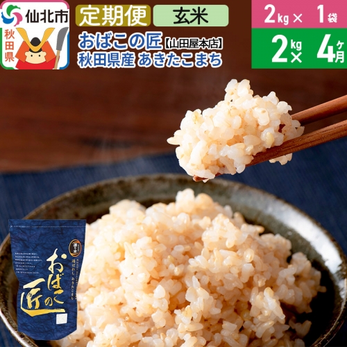 《定期便4ヶ月》令和5年産 仙北市産 おばこの匠 2kg×4回 計8kg 4か月 4ヵ月 4カ月 4ケ月 秋田こまち お米 秋田県産あきたこまち