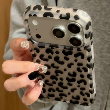 豹紋波點 磨砂膚感 ins風 清新韓系 手機殼 適用iPhone 17 16 15 14 Promax 防摔殼