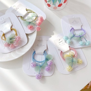 兒童橡皮筋發飾可愛蝴蝶結馬尾橡皮筋發圈女孩小辮扎頭繩頭飾