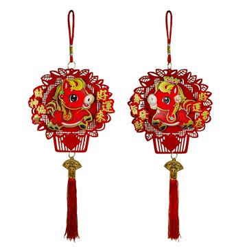 42公分馬年強運/馬年鴻運扇形吊飾 (款式隨機出貨)