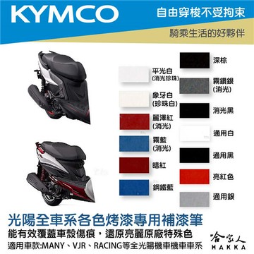KYMCO 專用補漆筆 點漆筆 VJR MANY GP125 機車補漆筆 深棕 消光白 銀 黑 藍 點師傅 哈家人