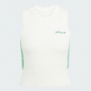 adidas Adidas 愛迪達 Fluffy Vest JW3650 女 背心 針織背心 白 亞版 穿搭