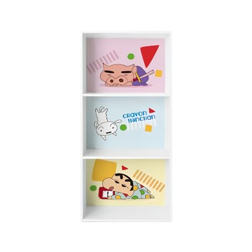 收納王妃 蠟筆小新 三層木空櫃 42.5 x 29.5 x 90cm  愛睏小新  1件