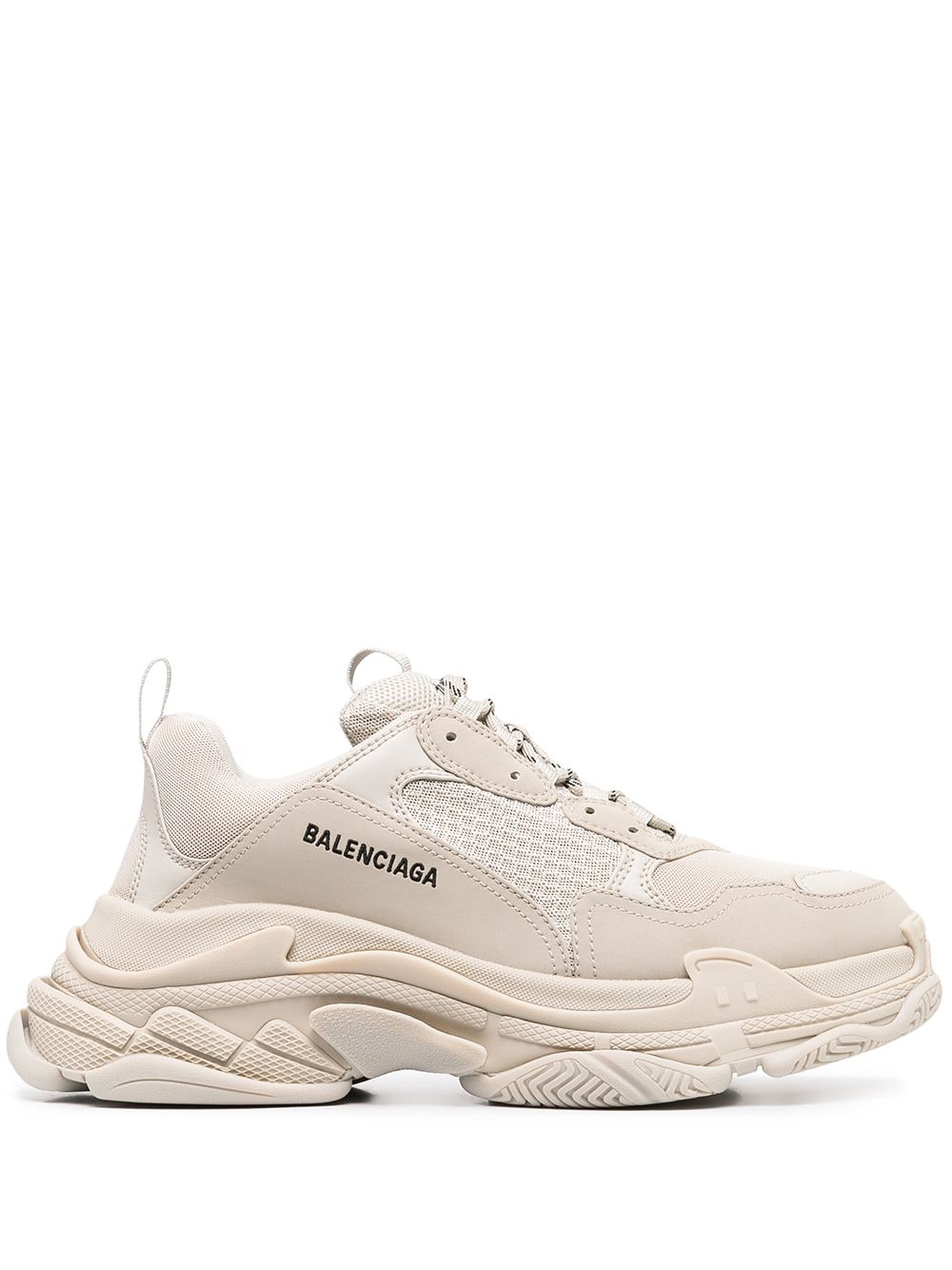 Balenciaga Triple S low top sneakers men Rubber Fabric Polyester Polyurethane 46 Neutrals Farfetch LINE