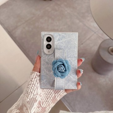 韓國ins風 牛仔布 花朵腕帶 三星 Z Fold8 Fold8ultra Fold7 4 5 6 手機殼 折疊 保護套