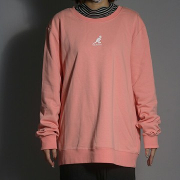 【蛇年最高折233】KANGOL 大學T 粉紅 LOGO 棉 長袖 上衣 中性 6055101641