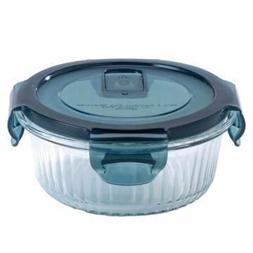鍋寶 耐熱玻璃防滑保鮮盒 320ml 圓形  1個