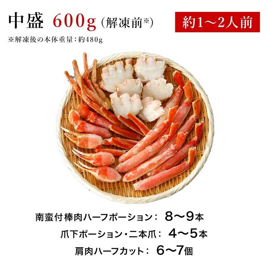 ポイントアップ 期間限定セール 年末予約受付中 カニ かに ズワイガニ 生 600g 蟹 訳あり 格安 刺身 カニポーション ズワイ蟹 お歳暮