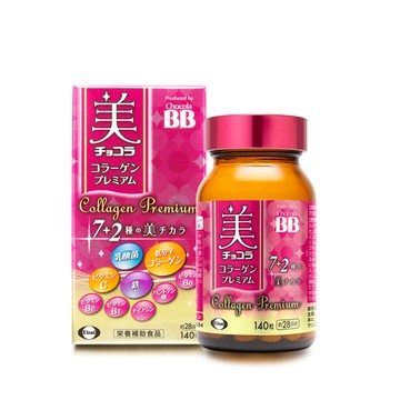 Eisai 【 衛采】Chocola BB 極緻膠原錠140錠 x1瓶(全新7+2美容配方 添加乳酸菌及鐵)