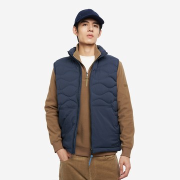 AIGLE 男 防潑輕量羽絨背心｜AG-5A119A057 深藍(男外套 防潑水 背心 羽絨背心 輕羽絨 外穿式背心)