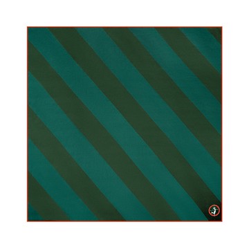 retar 墨綠條紋原創桑蠶絲斜紋圍巾披肩大小絲巾方絲真絲法式復古