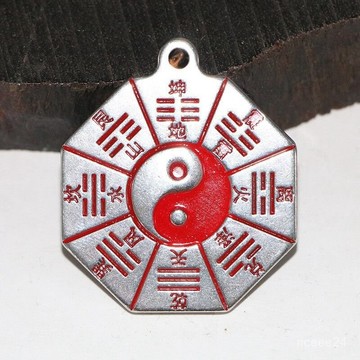 紫南宮🙏🏻11月過爐 開光🔥304不鏽鋼八卦牌汽車鑰匙扣掛件男女隨身裝飾品項鍊吊墜包包掛飾
