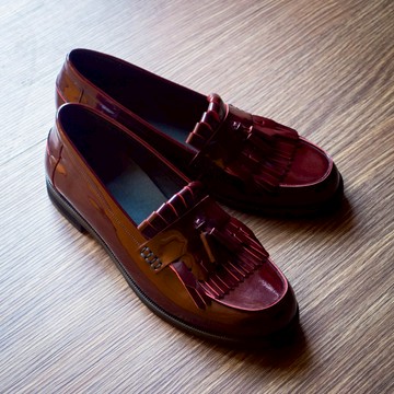 REGENT 典雅流蘇樂福鞋 - 酒紅/ Double Fringe Tassel Loafer-Re