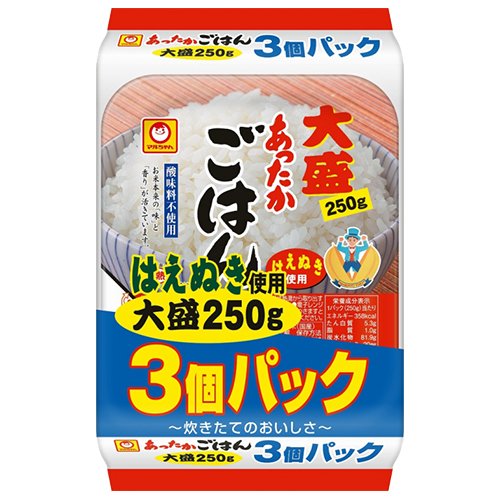 東洋水産 あったかごはん 大盛 250g 3個パック×16個   酸味料不使用   はえぬき使用   レンジでチン