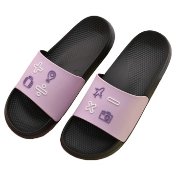 FUN PLUS 風格樂活 休閒拖鞋 EVA PVC材質  250mm  紫色