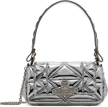 Vivienne Westwood 银色中号 Hazel 单肩包