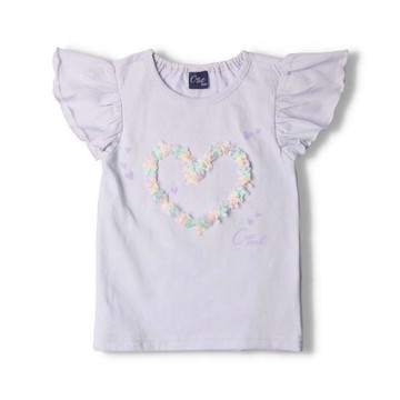 akachan honpo - 造型裝飾T恤-紫色