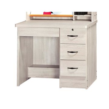 【AS】珍恩3尺多抽屜漂流木色附鎖書桌-90x57x78cm
