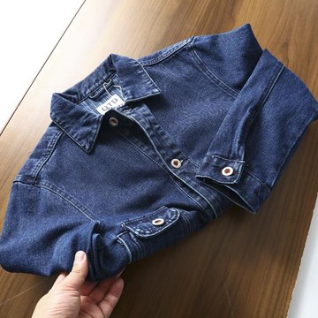 閉眼入！客供100水洗棉！外貿秋季新款休閑潮流翻領牛仔夾克外套