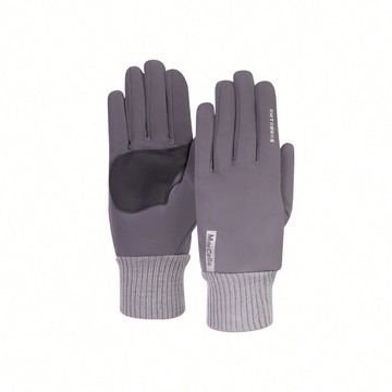 防潑水輕暖觸控機能手套 - M / 束口灰