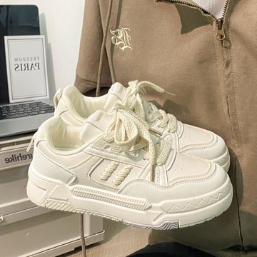 小白鞋女鞋2023年新款春季百搭奶呼呼春秋百搭奶fufu休閑運動板鞋