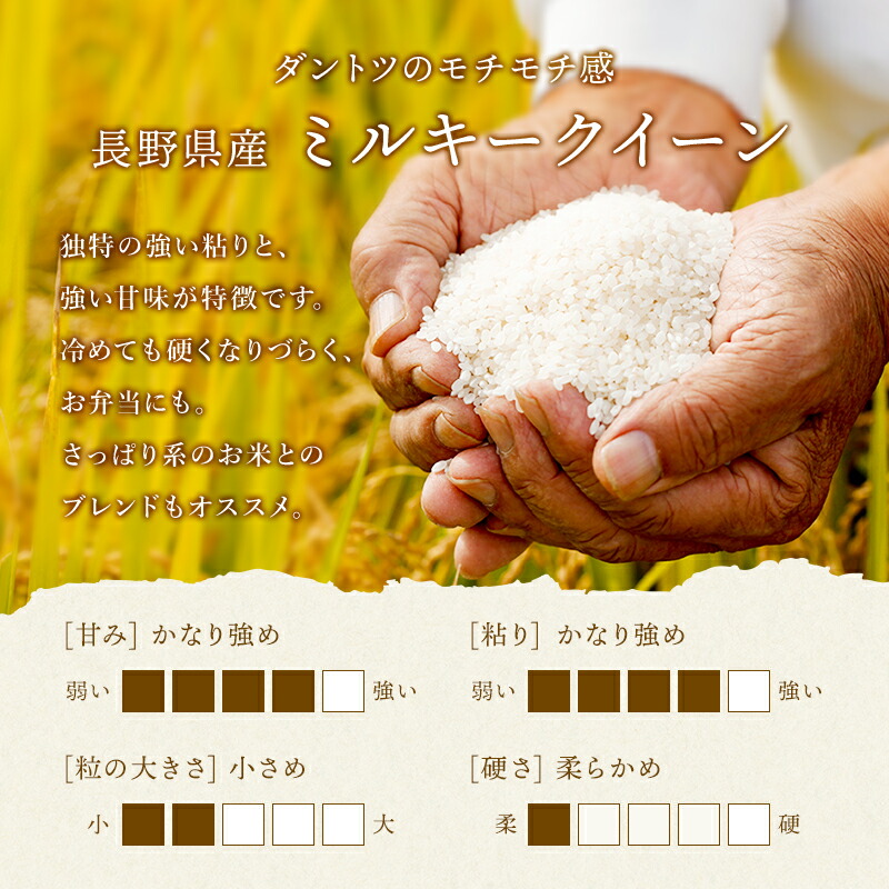 新米 令和5年産 長野県産 ミルキークイーン 流るる 10kg(5kg×2袋)