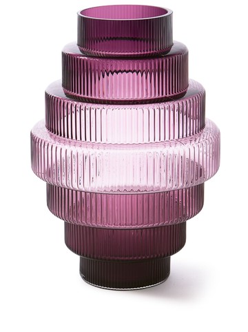 POLSPOTTEN - large Steps glass vase - unisex - glass - One Size - Pink