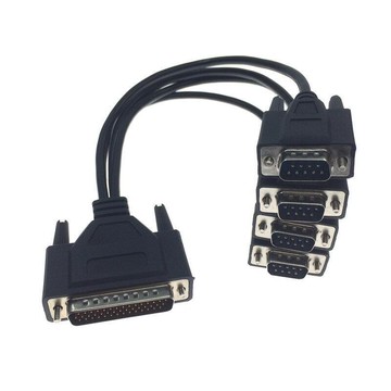 【新店熱銷】針插頭轉串口線DB44公轉4個DB9公線