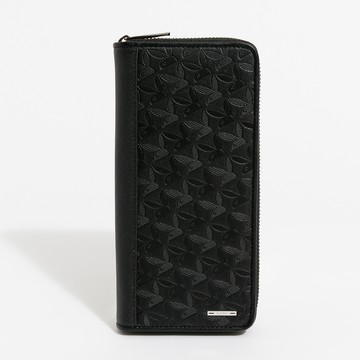 PLAYBOY - 拉鍊長夾  Play of light and shadow系列 - 黑色/152-0213-09-3