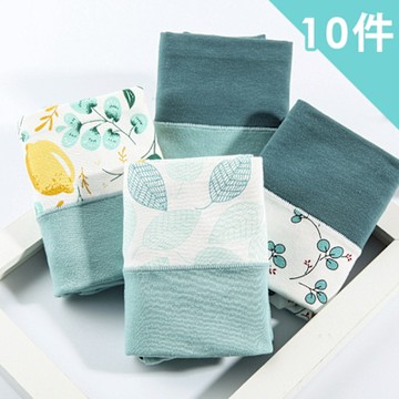 【AINWEI 艾妮薇】現貨 撞色俏皮塗鴉低腰內褲/性感內褲/女內褲/無痕內褲(超值10件組-顏色隨機)