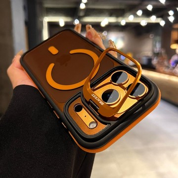 隱形鏡頭支架 邊框防滑 磁吸手機殼 保護殼 適用 iPhone 18 17 16 15 14 13 Pro max