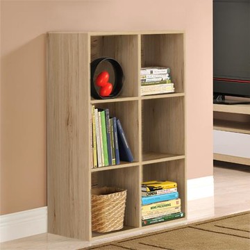 【咱的厝】DIY菲爾六格櫃/展示櫃/書櫃/收納櫃/隔間櫃(淺橡色)