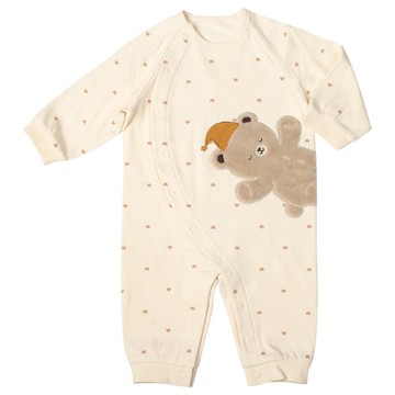 akachan honpo - 長袖兔裝 翻身神隊友-彈性材質-象牙白色