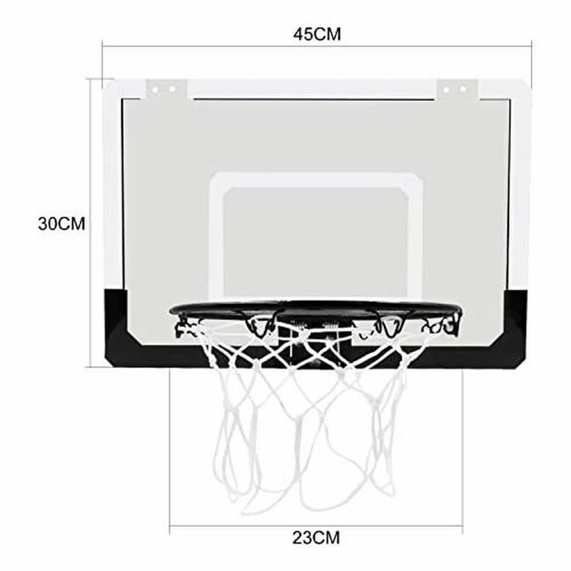 Xiaz バスケットゴール 子供用 家庭室内・屋外 壁取り付 ミニバスケットボード玩具 45*30 ドア掛け式と壁掛け式 ダンクシュート可能 ボール付  | LINEショッピング