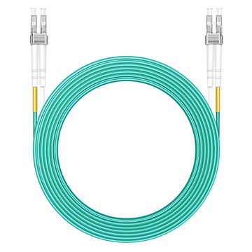 Neon 台灣霓虹 電信級LC-LC多模10G雙芯OM3全雙工光纖跳線  1條  水湖綠色  5m