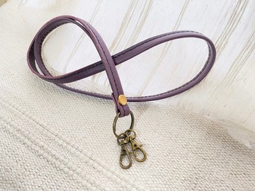 有格調。皮革頸繩 - 紫 -