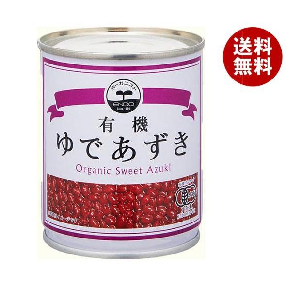 遠藤製餡 有機 ゆであずき 250g缶×24(6×4)個入｜ 送料無料