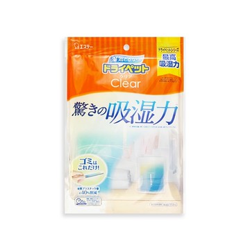 日本ST雞仔牌-Clear高吸濕力居家用收納櫃直立式除濕劑1入/橘袋(吸濕量350ml,輕巧放置型室內防潮,衣櫃壁櫥防悶臭乾燥)