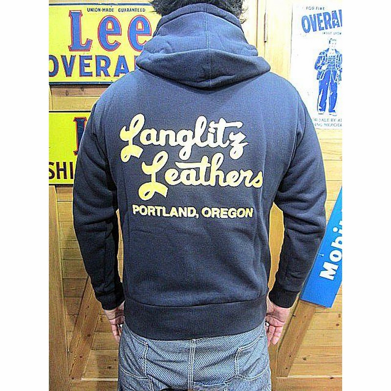 ラングリッツレザー パーカー Langlitz Leathers Hooded Zip Sweat