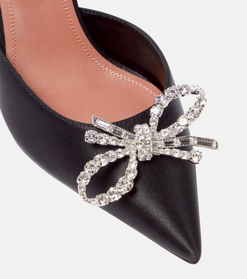 Amina Muaddi Rosie satin slingback pumps