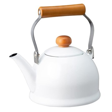 Noda Horo 野田琺瑯 琺瑯木柄款水壺  白色  1.5L  1個