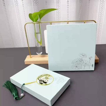 書籤 文創書籤 禮品書籤 可愛熊貓金屬書簽禮盒裝國風感恩節四川成都文創紀念品生日禮物『ZW7968』