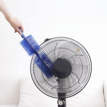風扇清潔刷【灰色/藍色】 清水沖洗 風扇刷 刷洗 折疊 凹折刷洗 可彎曲風扇刷 隙縫清潔刷 紗窗刷 折彎毛刷 電風扇清潔刷 清潔刷